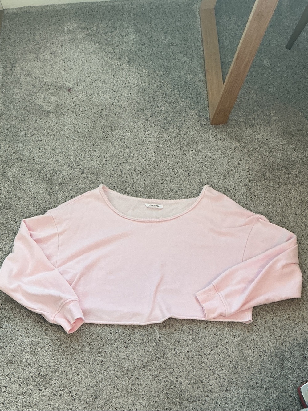 Double Zero Cropped Sweatshirt ~ Ballet Pink